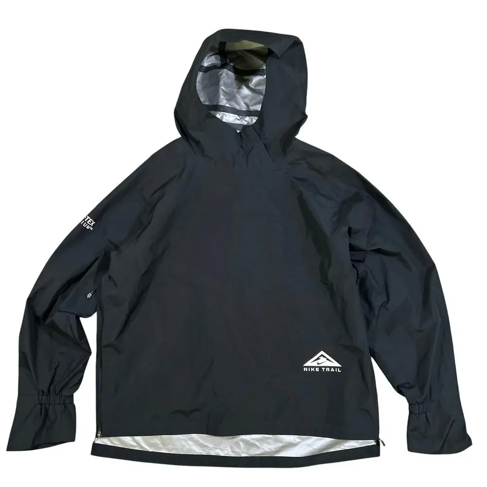 Nike Trail Goretex Infinium Running Womens L Black Pullover Windbreaker Jacket